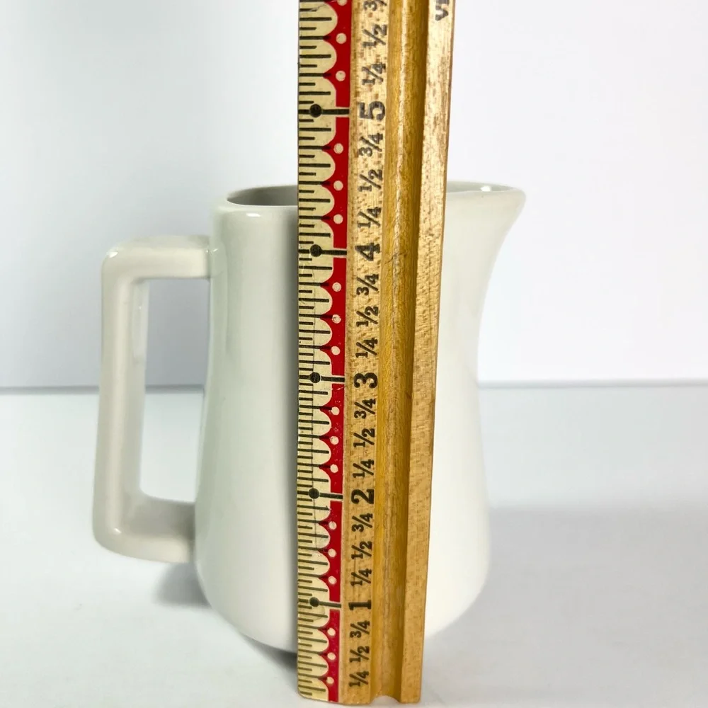 Vintage White creamer small pitcher‎ Farmhouse cottagecore decor